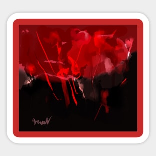 Red abstract 2 Sticker